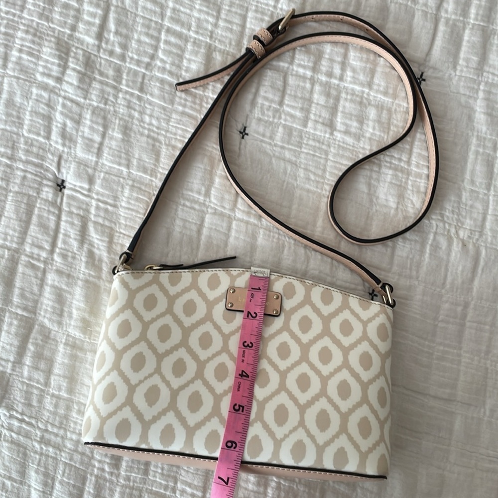 KATE SPADE New York Grove Street Millie Ikat Crossbody Bag in Cream / Cardamom - Picture 14 of 15
